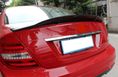Rear R Style Spoiler Wing Carbon Fiber For 2008-2014 Mercedes C Class W204 Sedan