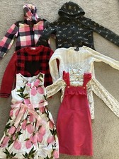 Lot Of 6 Girls Long Sleeve Sweatshirt Jacket Dresses Size 6
