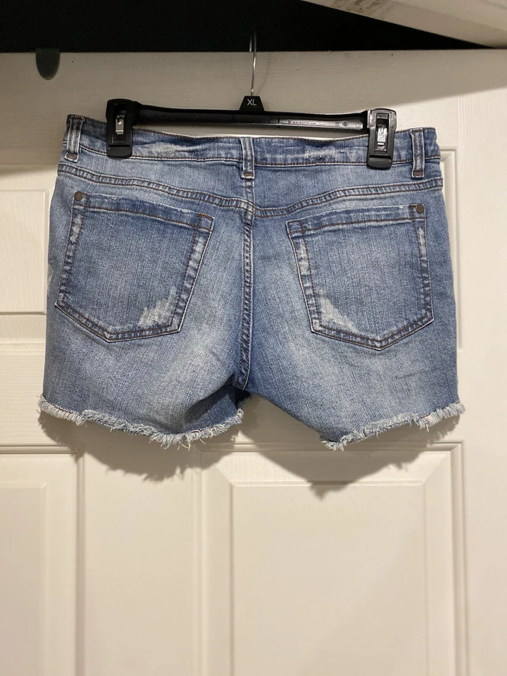 Pantalones Cortos Vaqueros Romeo & Juliet Couture Corte Talla 29 Azul Adornado B6 Foto 4 de 4