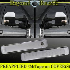 2017-2022 Ford F250-F550 Std/Ext Chrome Door Handle NoSmartKey+Top Mirror COVERS