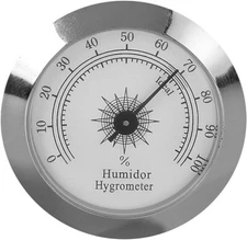 Analog Hygrometer HYG-75S Polished Silver Finish Hygrometer