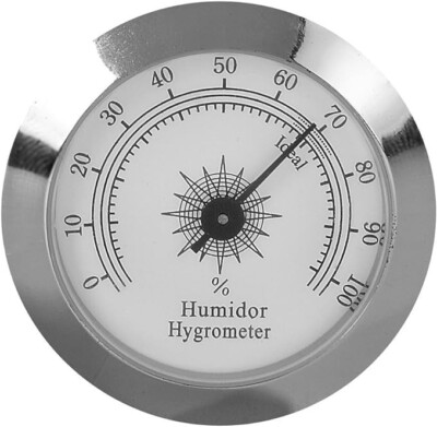 Analog Hygrometer HYG-75S Polished Silver Finish Hygrometer