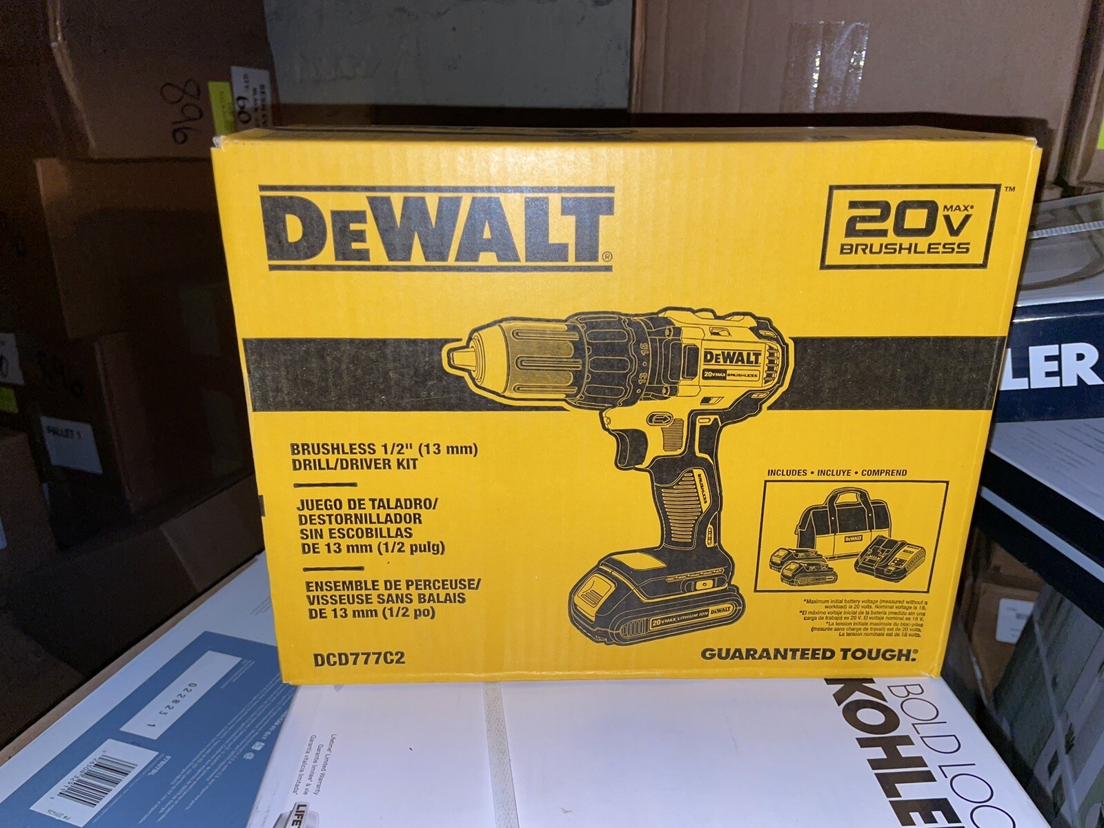 DeWalt DCD777C2 20V MAX Cordless Li-Ion Brushless Drill Driver Kit