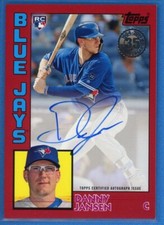 2019 Topps 1984 Topps Baseball Autograph RED #84A-DJ Danny Jansen RC Auto #/25