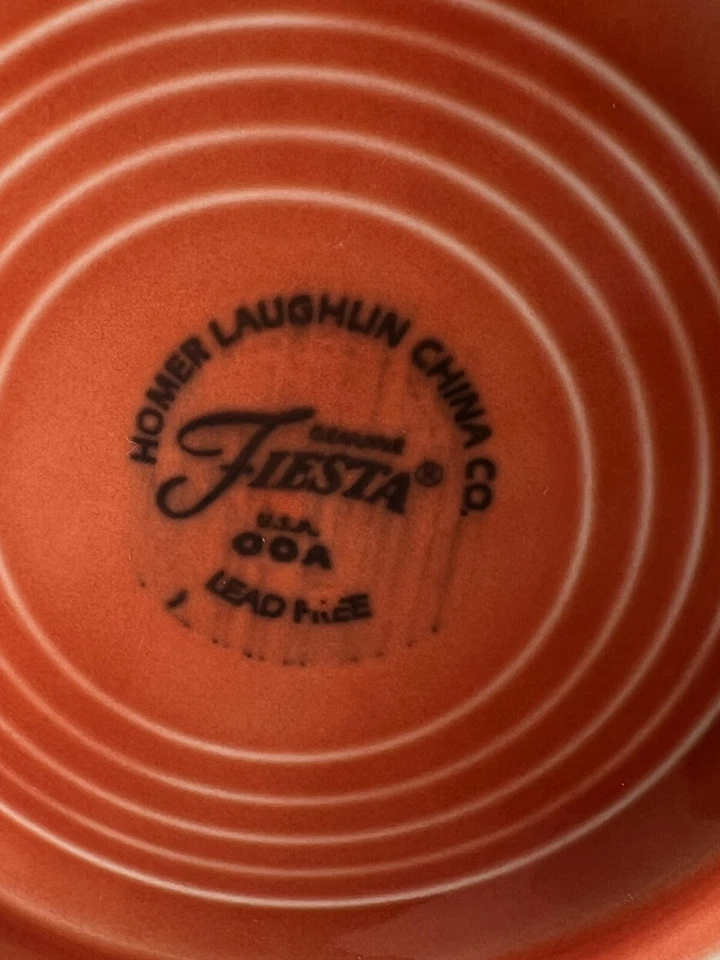 Set of 2 Fiestaware Fiesta Salad Dessert Plate TANGERINE / Bread Plates 7.25"D - Image 3 of 4