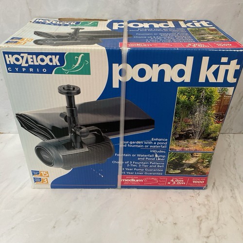 Hozelock Medium Pond Kit 1000 LPH Fountain/Waterfall Pump With Pond