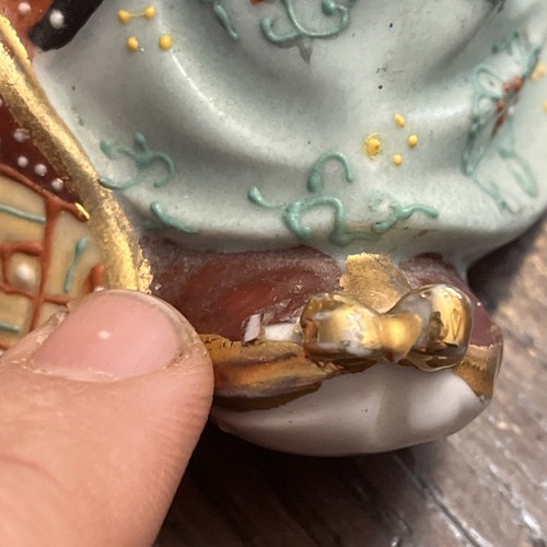 Vintage Porcelain Laughing Buddha Statue Shelf Piece BEAUTIFUL Chinese Asian Art - Picture 24 of 24