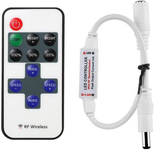 11 Keymini Controller Inline RF Fernbedienung Dimmschalter für LED Streifen Licht - Bild 1 von 5