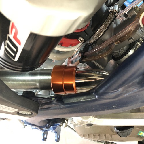 CNC Pipe Flange Guard Collar Clamps For KTM 250 300 SX XC TPI 2017-2022 Orange - Picture 3 of 9