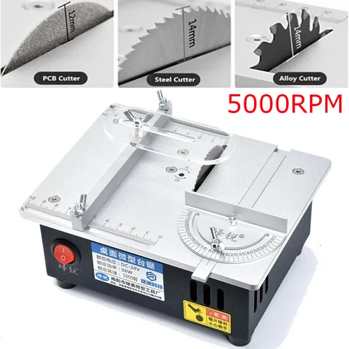 Präzisions-Mikro-Tischkreissäge DIY-Modellbau Kunststoff PVC Schneidemaschine - Bild 3 von 12