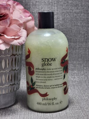 Philosophy Snow Globe Shampoo Bubble Bath Shower Gel 16 oz Sealed New
