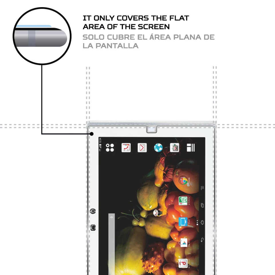 ANTISHOCK Protector Pantalla para Tablet Fujitsu Arrows Tab F-03G Foto 4 de 4
