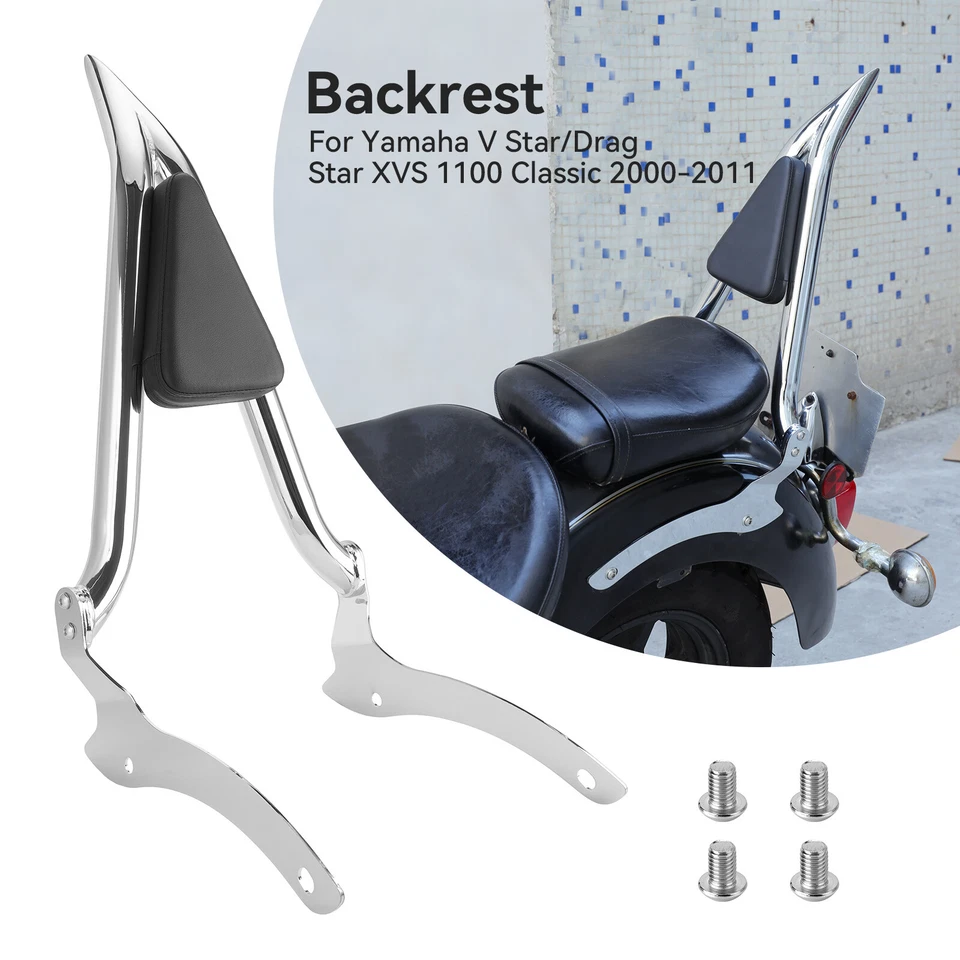 Backrest Sissy Bar For Yamaha V-Star / Dragstar XVS 1100 Classic 2000-2011 - Изображение 3 из 4