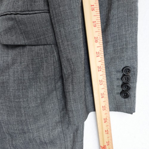 Aquascutum Jacket Mens 42R Gray Wool Two Button Blazer Suit Sport Coat Career - Picture 8 of 17