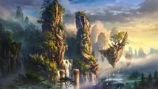 Landscape fantasy art sky Custom Gaming Mat Desk
