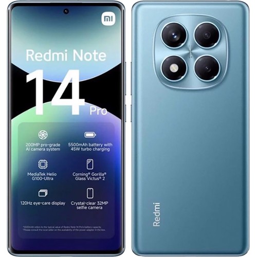 Xiaomi Redmi Note 14 Pro 4G Ocean Blue 512GB + 12GB Dual-SIM Unlocked NEW - Afbeelding 2 van 5