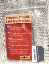 Viaboot 32GB MicroSD Card and adapter preloaded with Raspberry Pi NOOBS