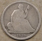 1838-O No Stars Seated Liberty Dime 10c Nice Full Rim Coin r