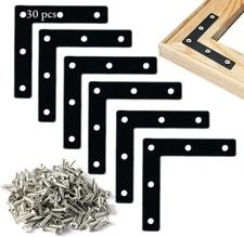 Flat Corner Braces 20 Pcs 3.15x3.15" L right Angle Braces Brackets Flat Repai...