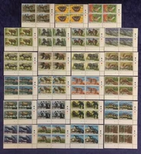 COOK ISLANDS WILDLIFE MNH 23 MINT STAMP TRAFFIC LIGHT BLOCKS OF 4 - SG1279-1301