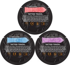 ONE Tattoo Touch Lubricated Latex Bulk Condoms - Choose Amount