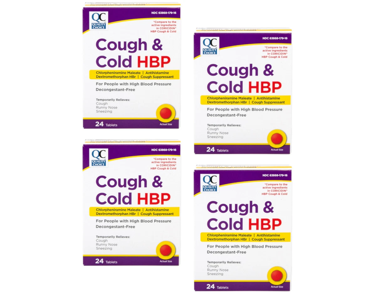 Quality Choice Cough Cold For High Blood Pressure 24 Tablets