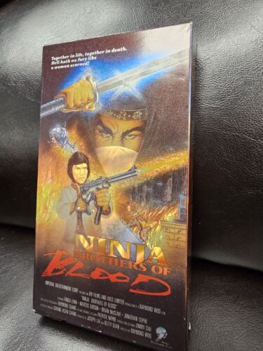 Ninja Brothers Of Blood Vhs Vintage 1988 Kung Fu Action Hard To Find  - Afbeelding 1 van 12