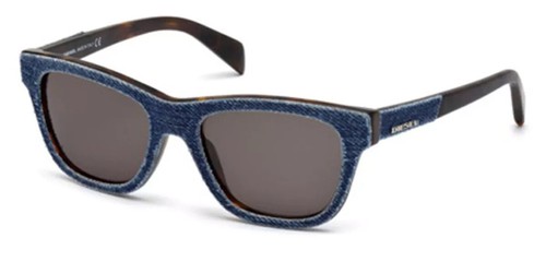 Occhiali da sole Diesel DL 0111 blu/marrone denim 92N montatura plastica 52-18-140 #DenimEye - Foto 2 di 2