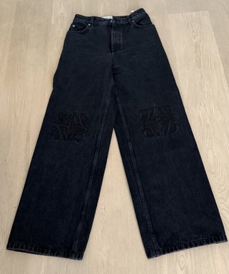 Loewe Woman Anagram Baggy Wide Leg Jeans Size FR 34 