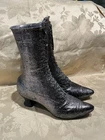 Martha Stewart Halloween Victorian Gothic Glitter Witch Boot Tabletop Decor 10”