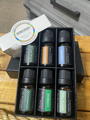 100% Pure Therapeutic Grade Essential Oil Set 6x10ml Eucalyptus Cedarwood