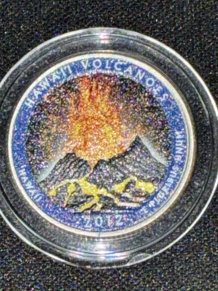 Hawaii Volcanoes 2012p America The Beautiful Colorized Washington Quarter UNC  - Image 3 of 4