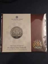 BUNC 2025, King Charles III,  Coat Of Arms 5 Pound Royal Mint Coin.