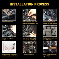 Dynamic LED Side Mirror Signal Light For 14-18 Chevy Silverado GMC Sierra 1500