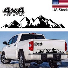 Black 4x4 Off Road Mountain Graphics Truck Bed Vinyl Decal Sticker For Truck Etc