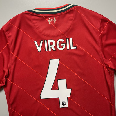 LIVERPOOL NIKE 2021/2022 FOOTBALL HOME JERSEY #4 VIRGIL SIZE “M