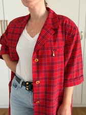 87% Virgin Wool Vintage Red Tartan Blazer  