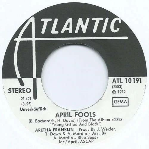 Aretha Franklin - All The King's Horses 7" Promo Vinyl Funk / Soul Soul 45262 - Bild 4 von 4