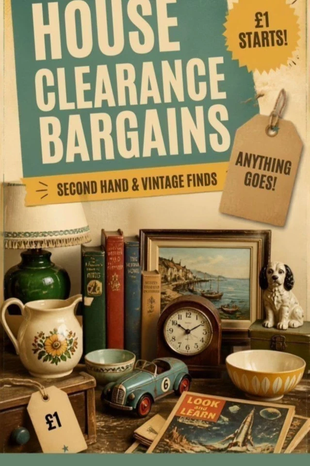 House Clearance Bargains - Second Hand & Vintage - Anything Goes!