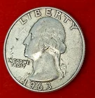 1963 P Washington Quarter 25c Philadelphia 90% Silver US Coin .1808 Ounce Silver