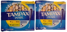 Tampax Pearl Tampons 18-Regular 16-Super Absorbency 34 Tampons x 2 Boxes = 68