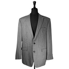 Lauren Ralph Lauren Mens 46R Gray Check Blazer Sport Coat 2 Button Jacket