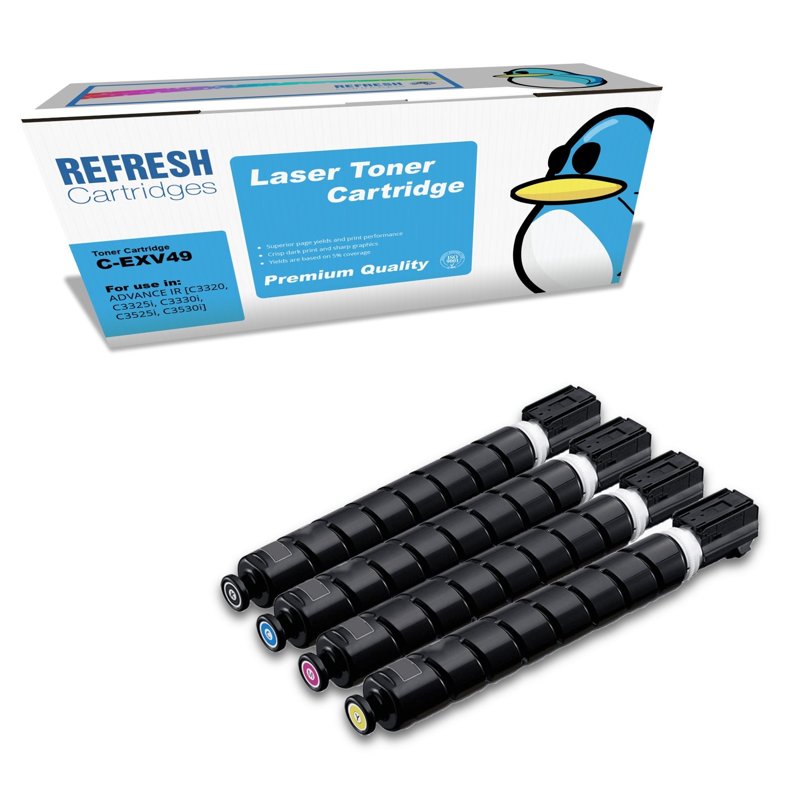 Refresh Cartridges Value Pack C-EXV49 Toner Compatible With Canon Printers