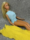 Vintage Sun Set Malibu Barbie #1070 Original Swimsuit/Towel Japan