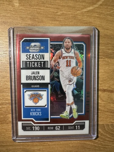 2023-24 Panini Contenders Optic Jalen Brunson Season Ticket Red #83 NY Knicks