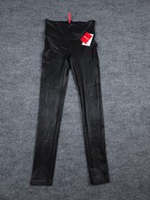 Spanx Faux Leather Leggings Women's Small Black Skinny NWT
