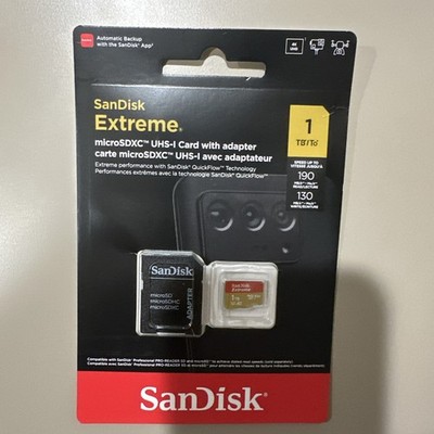 Sandisk Extreme 1Tb Microsdxc Card 190Mbs Read 130Mbs Write Uhs U3 V30 A2 - New