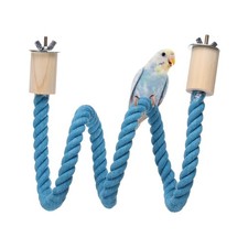 Bird Rope Perch Swing Bird Stand Rope Perch 32 Inch Blue