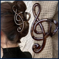 Musical Note Clip for Women's High-end Feeling 2026 New Large Hair Clip Retro.