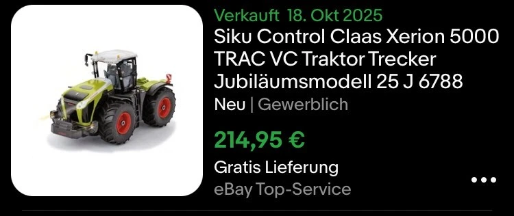 🔥Siku Control 6788 Claas Xerion TRAC VC Jubiläumsmodell 25 Jahre Claas Xerion🔥 - Bild 2 von 4